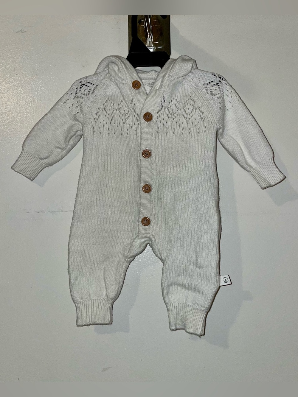 Hooded Knit Baby Romper
